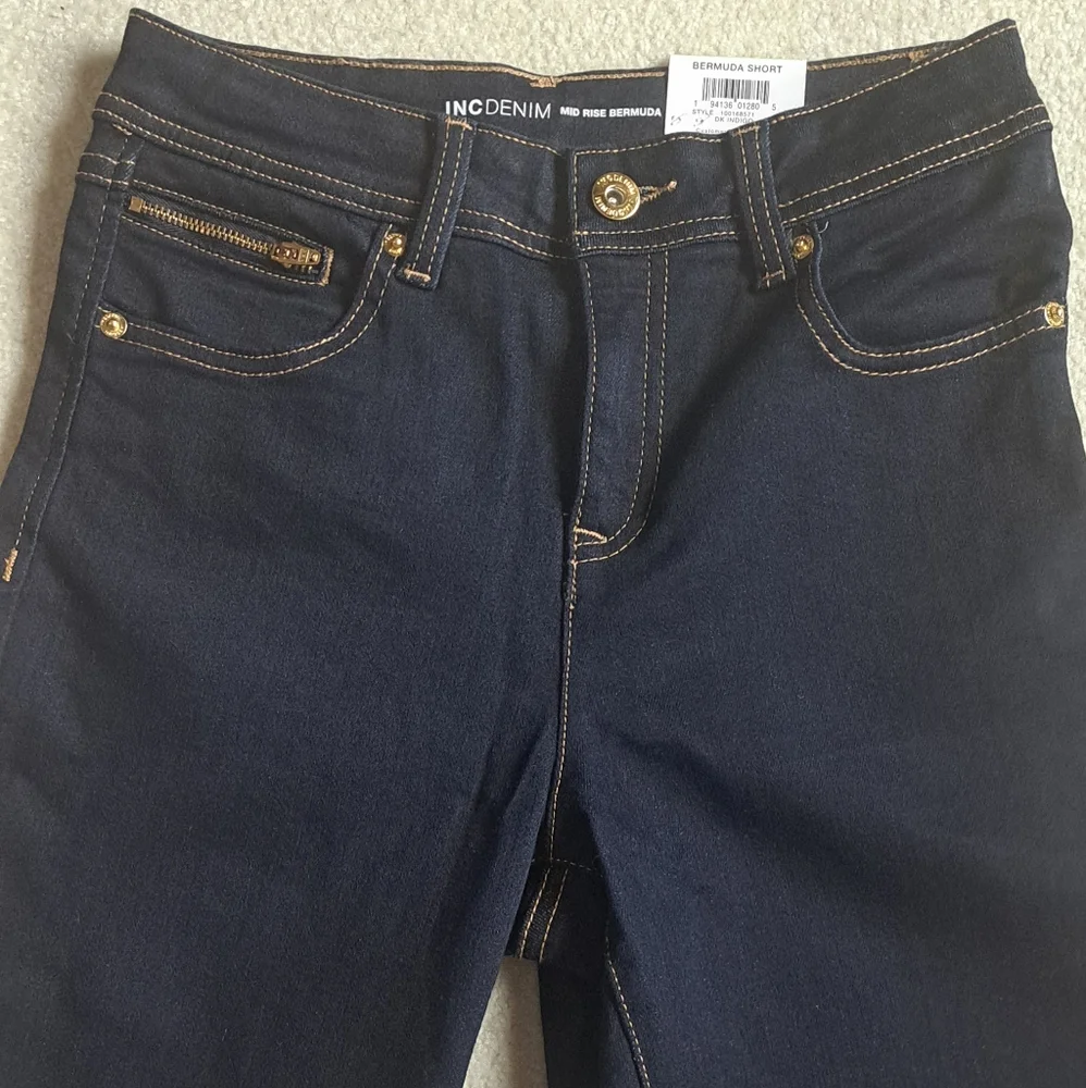 INC Denim Bermuda Shorts NWT - Picture 2 of 5
